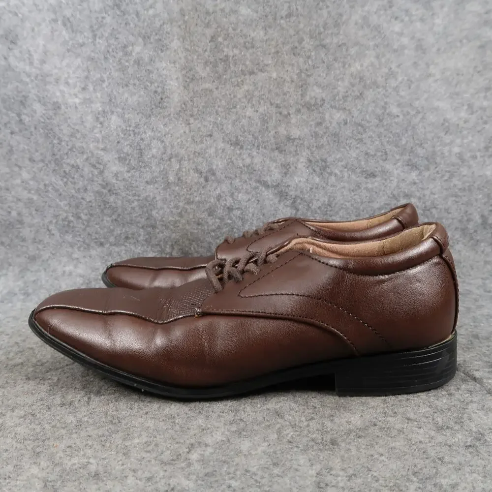 Smart Fit Kids Shoes 2 Derby Oxford Dress Formal Brown Lace Up Square Toe Boys